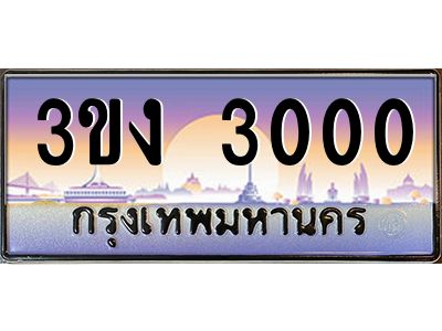 เฮงทะเบียนรถ 3000 – 3ขง 3000 ทะเบียนสวย เลขประมูล