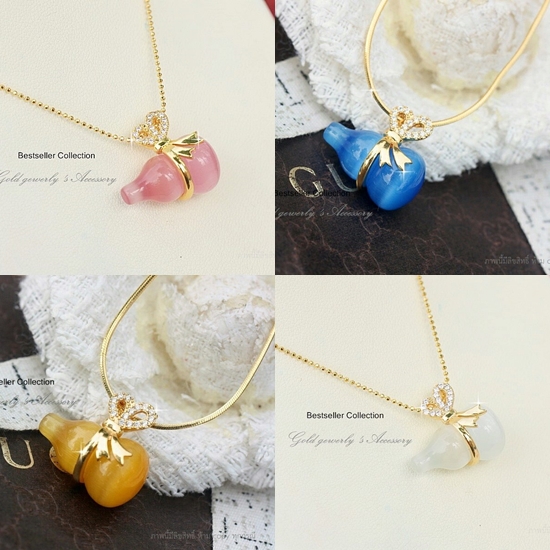 สร้อยคอพร้อมจี้น้ำเต้าดูดทรัพย์ เรียกทรัพย์เงินทองไม่รั่วไหล มีหลายสี