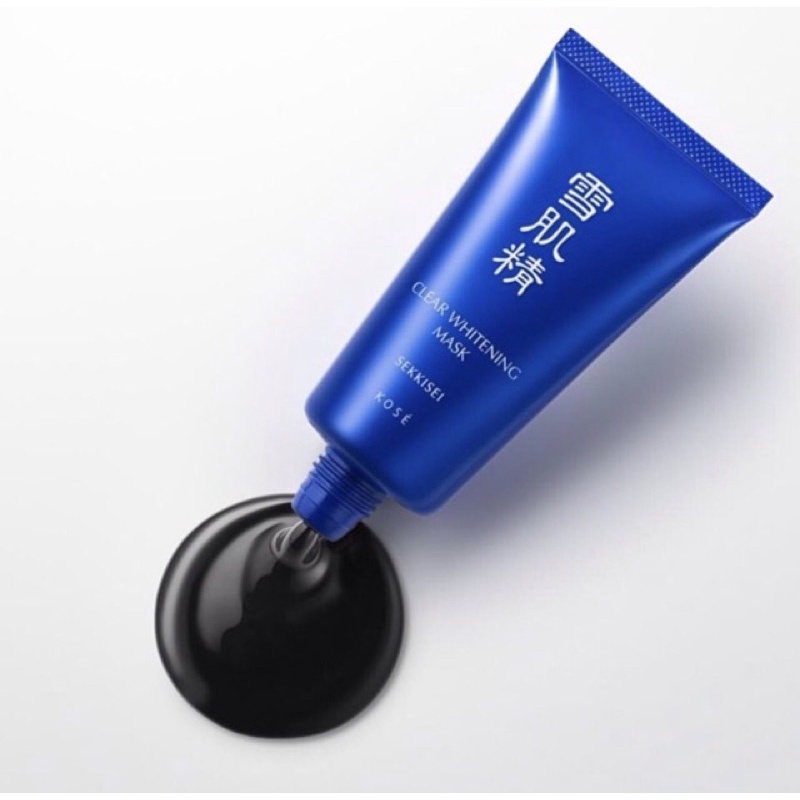 KOSE Sekkisei Clear Whitening Mask 76ml. มาส์กดำเพื่อความกระจ่างใส กระชับรูขุมขน
