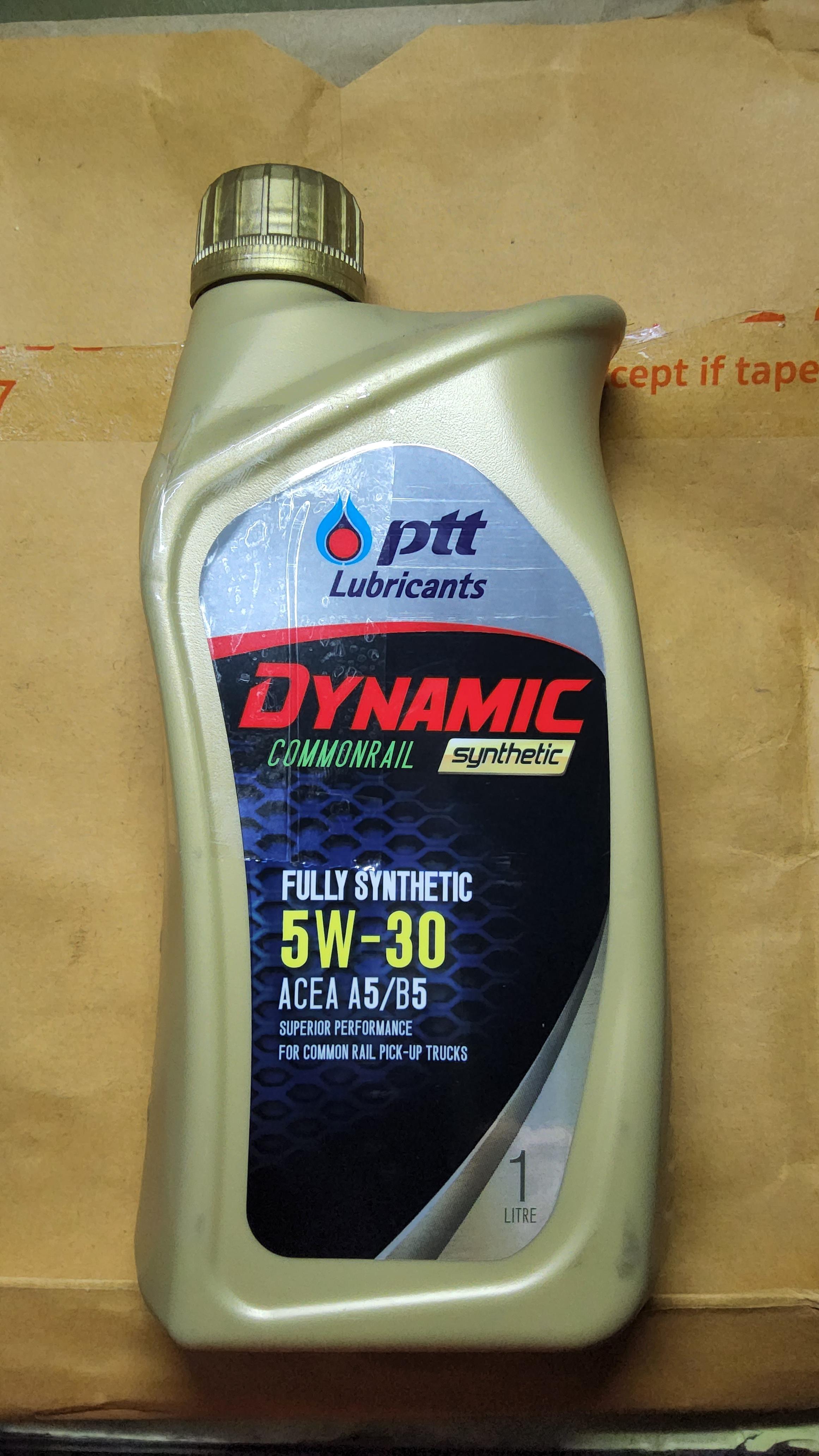น้ำมันเครื่องดีเซล PTT Dynamic Commonrail Synthetic5w-30 สังเคราะห์ 100% ขนาด 1 ลิตร