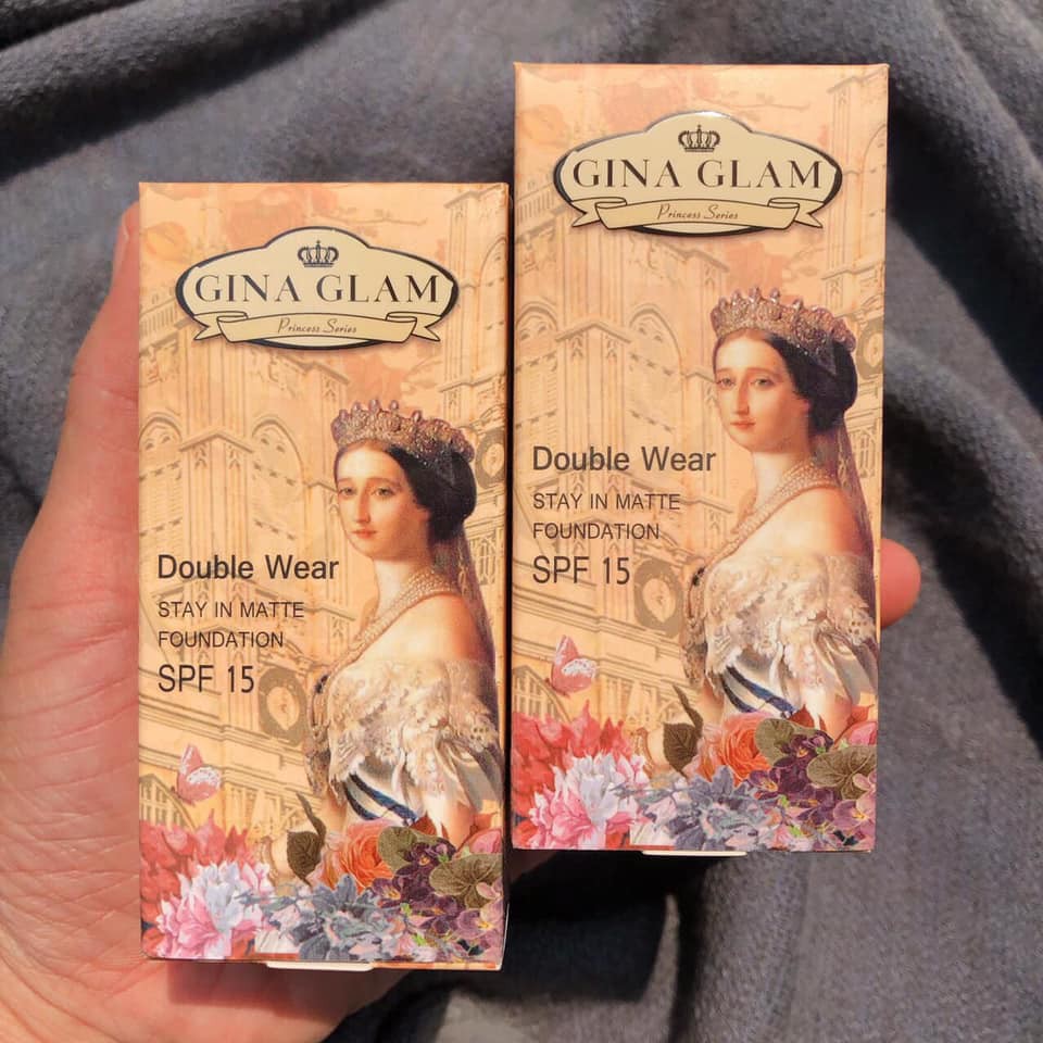 Gina Glam Double Wear Stay In Matte foundation SPF 15 30 ml. G45 ครีมรองพื้น
