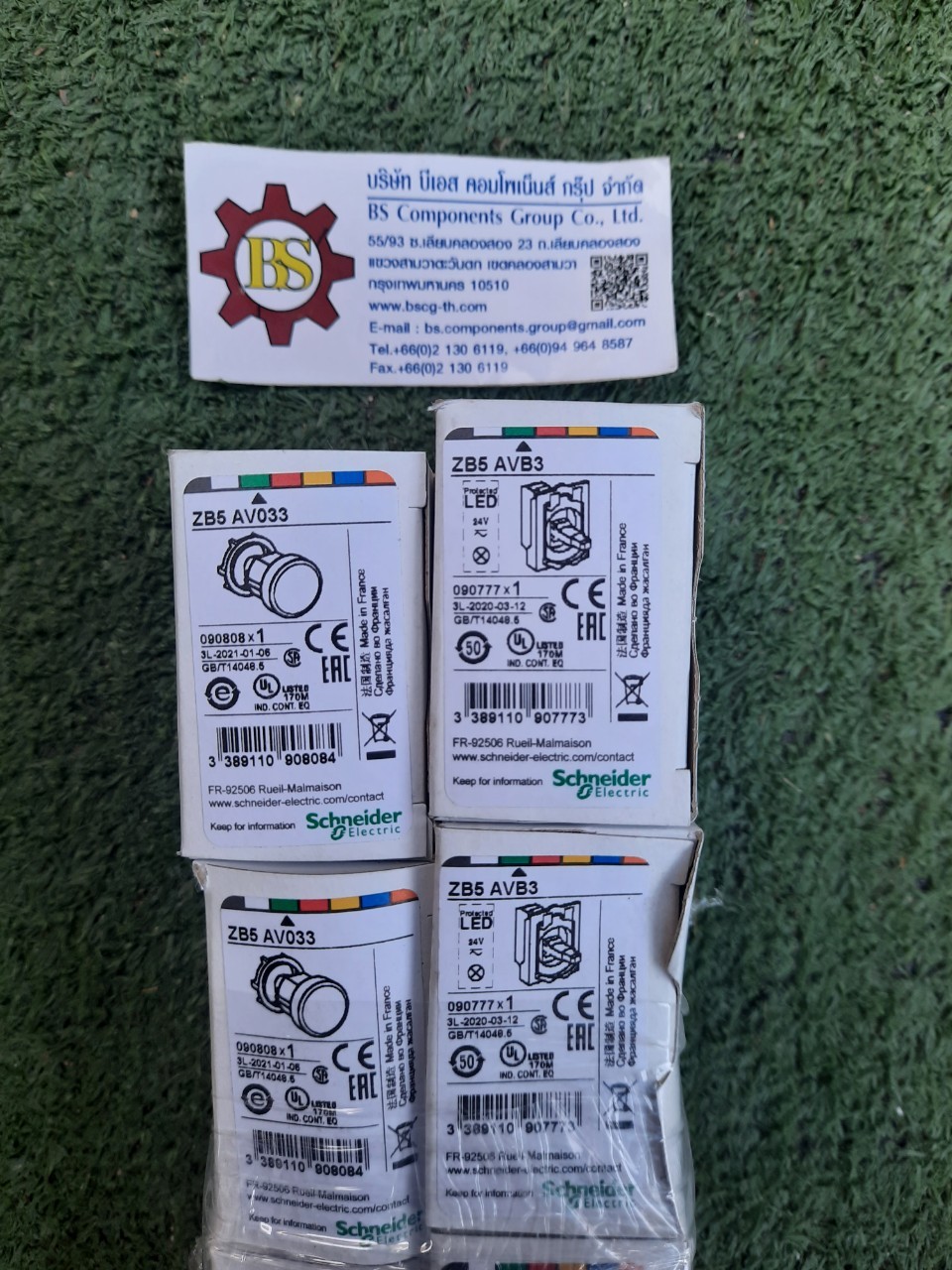 Schneider : ไพล็อทแลมป์ LED ต่อตรง XB5AVB3 24V เขียว