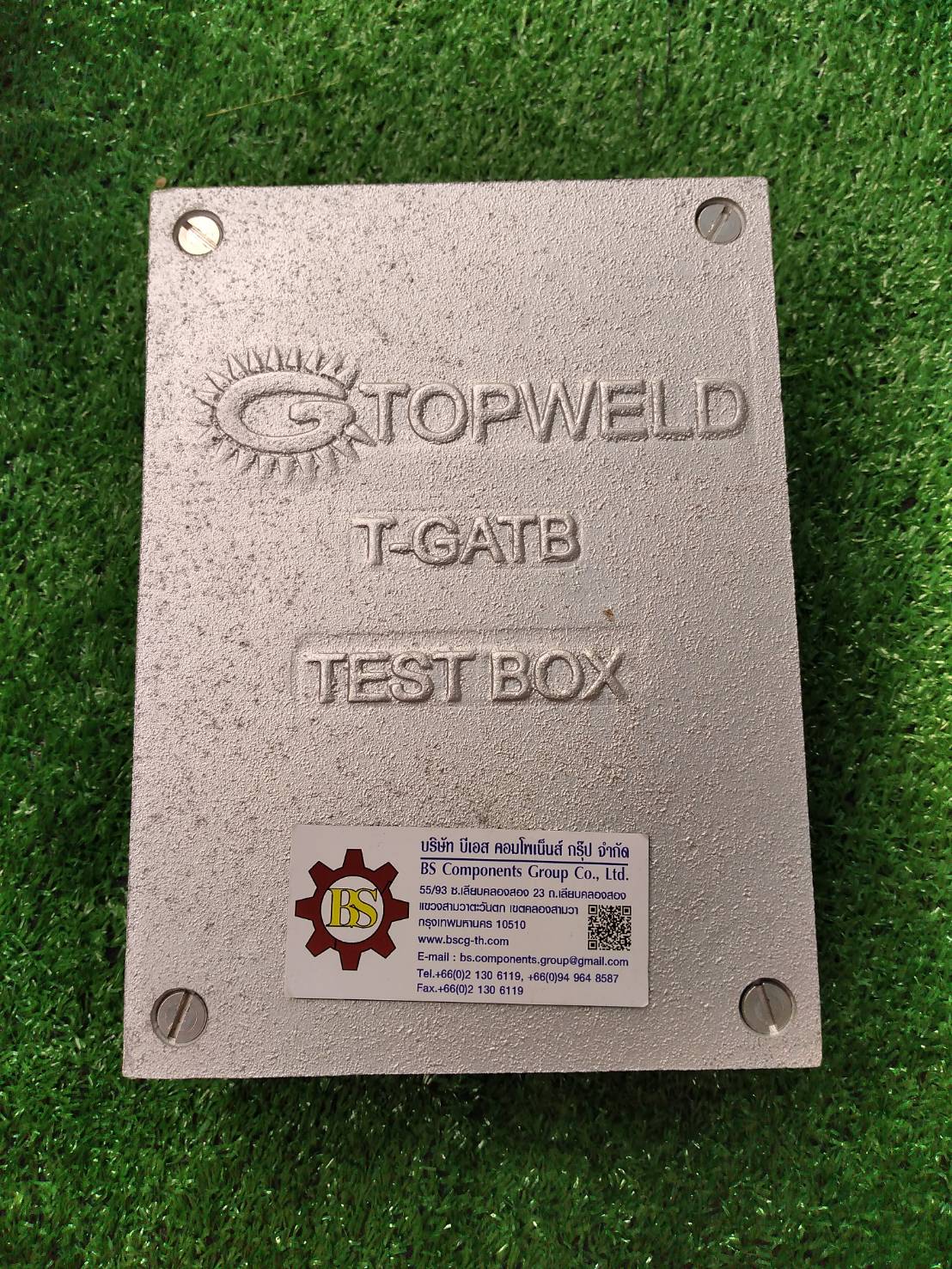 TOPWELD : Aluminium Test Box T-GATB Aluminium Test Box size L.260 x W.163 x H.77 mm.