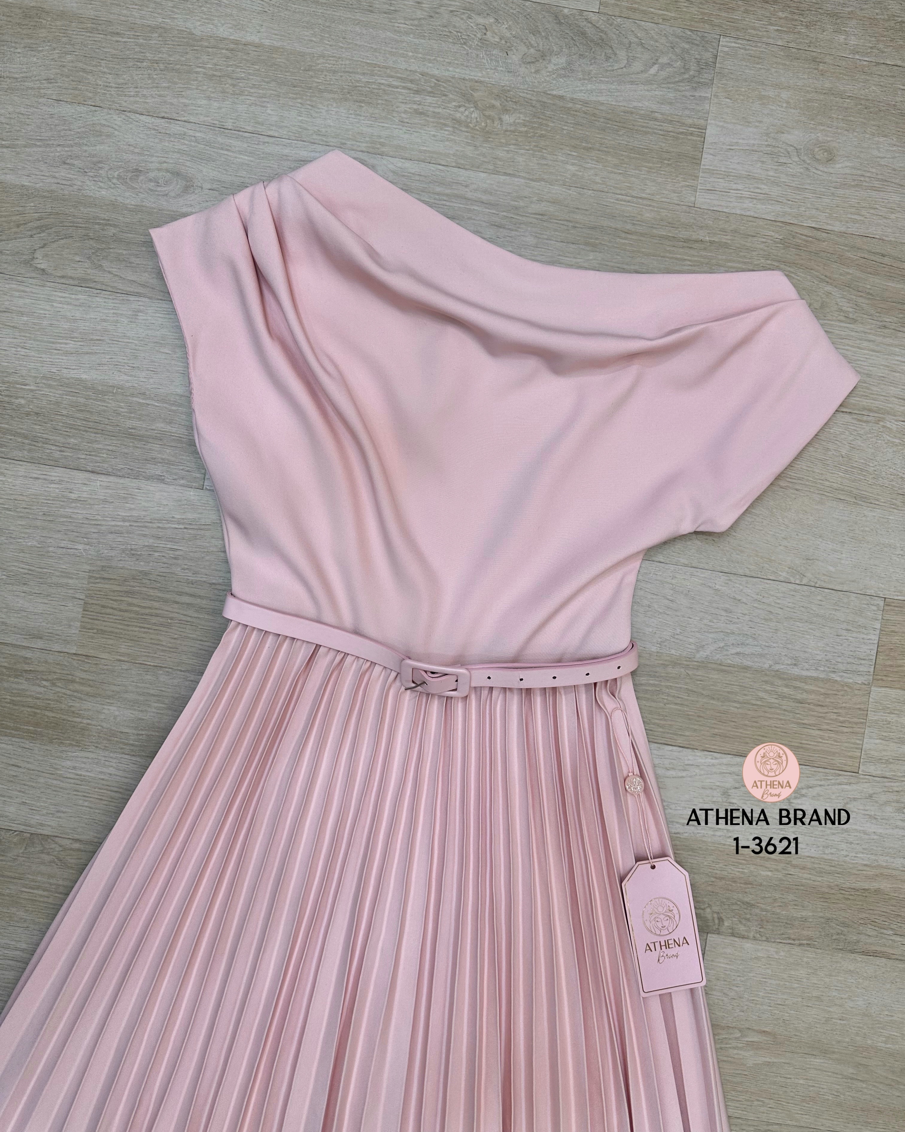 Tag 🔖 :Athena (อธีน่า) Brand Detail :: Dress+เข็มขัด Maxi Dress ดีไซน์ทรงปาดไหล่ มีดีเทลอัดพลีทจับจีบ เนื้อผ้าดี๊ดีมีน้ำหนักและมีTexture งานมีซับใน สวมใส่แบบซิปด้านหลัง แมตช์มาคู่กับเข็มขัดหนัง สวยละมุนเรียบหรูผู้ดีมากค่า #Athenabrand #ป้ายAthena