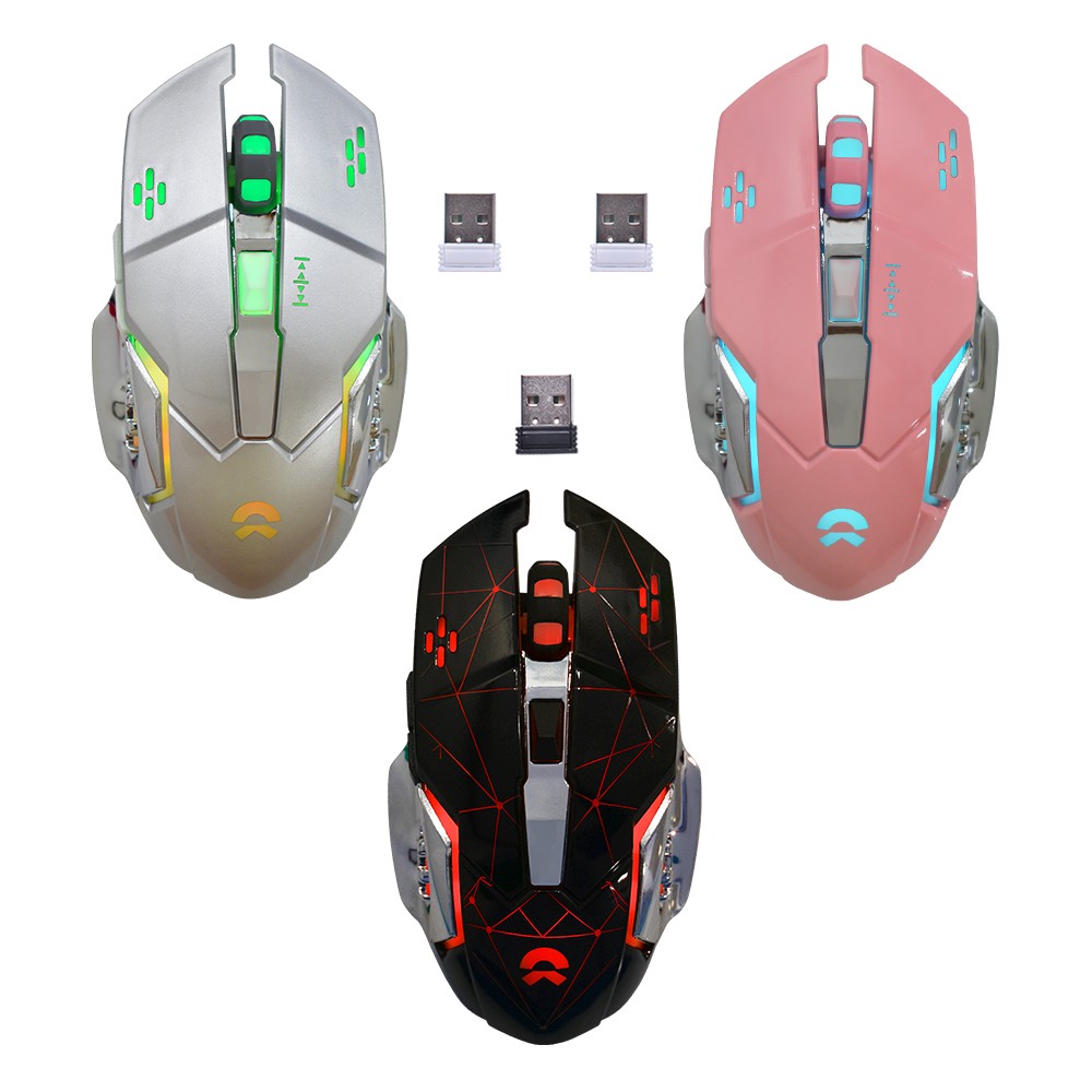 OKER G95 WIRELESS MOUSE 2400DPI เม้าท์ไร้สาย ไฟ7สี RECHARGEABLE SKU-02958