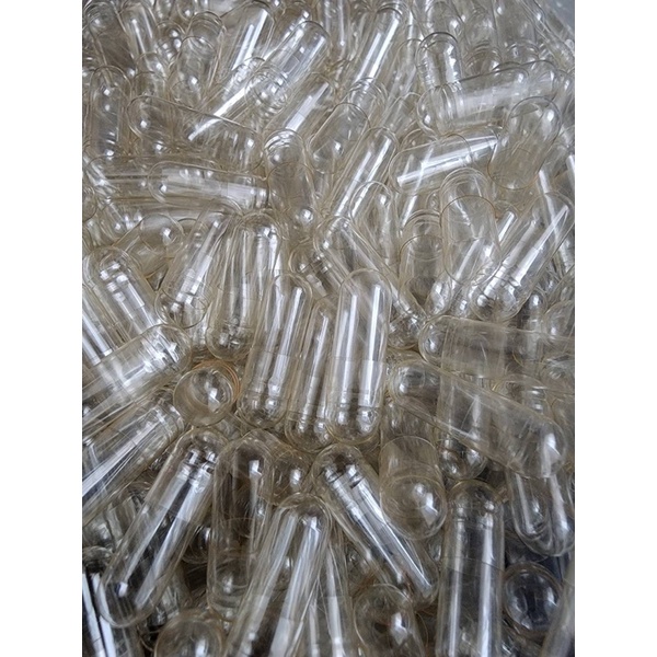 แคปซูลเปล่า สีใสเบอร์0 (500mg) 1,000 เม็ด