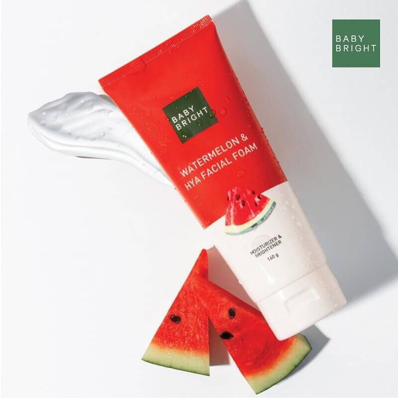 Baby Bright Watermelon & Hya Facial Foam 160g โฟมล้างหน้าสูตรแตงโม