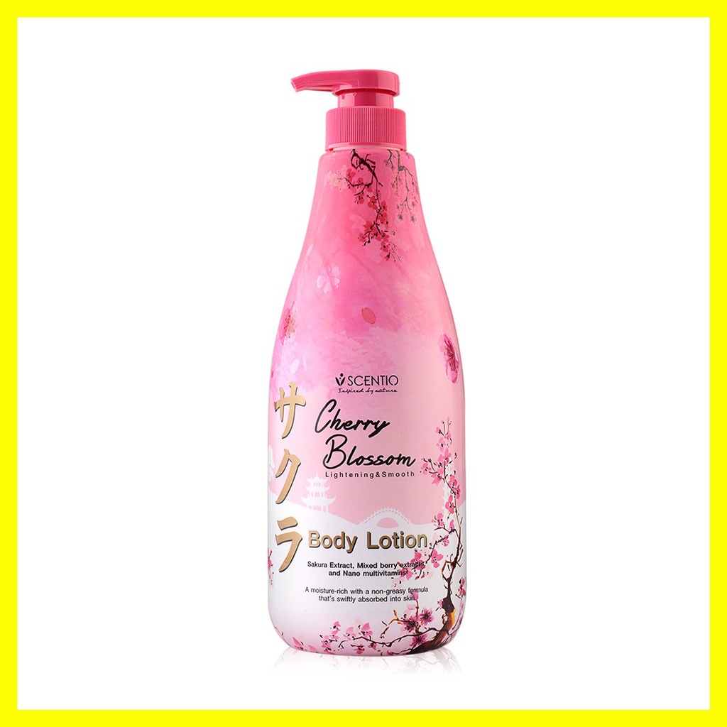 Beauty Buffet Scentio Cherry Blossom Lightening & Smooth Body Lotion 700ml. บิวตี้ บุฟเฟ่ต์ โลชั่นดอกซากุระ