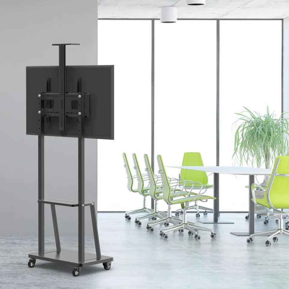 GWM-ST02 GLINK ขาตั้ง TV 32-70นิ้ว แบบล้อเลื่อนพร้อมชั้นวาง รับน้ำหนักสูงสุดได้ 40 Kg. STAND TV MOUNT HL-GL-70-GST02