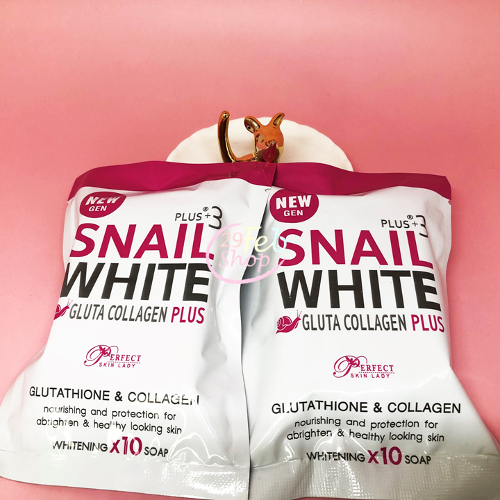 Perfect Skin Lady Snail White Gluta Collagen Soap 80g สบู่ สเนลกลูต้าคอลลาเจน