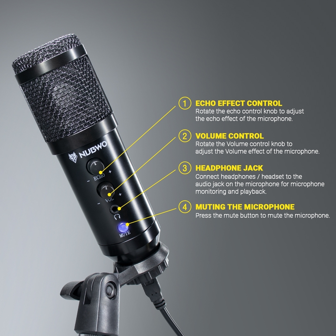 NUB-M24 NUBWO CONDENSER MICROPHONE MI-NW-ST-M24BK