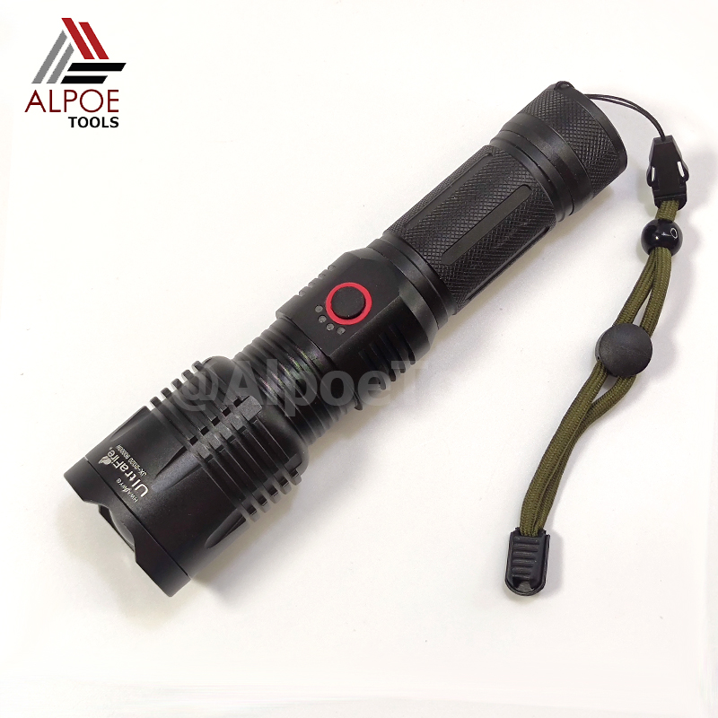 ไฟฉายแรงสูง พร้อมอุปรกรณ์ชาร์จ หลอด T20 ถ่าน 26650 รุ่น JX-2020