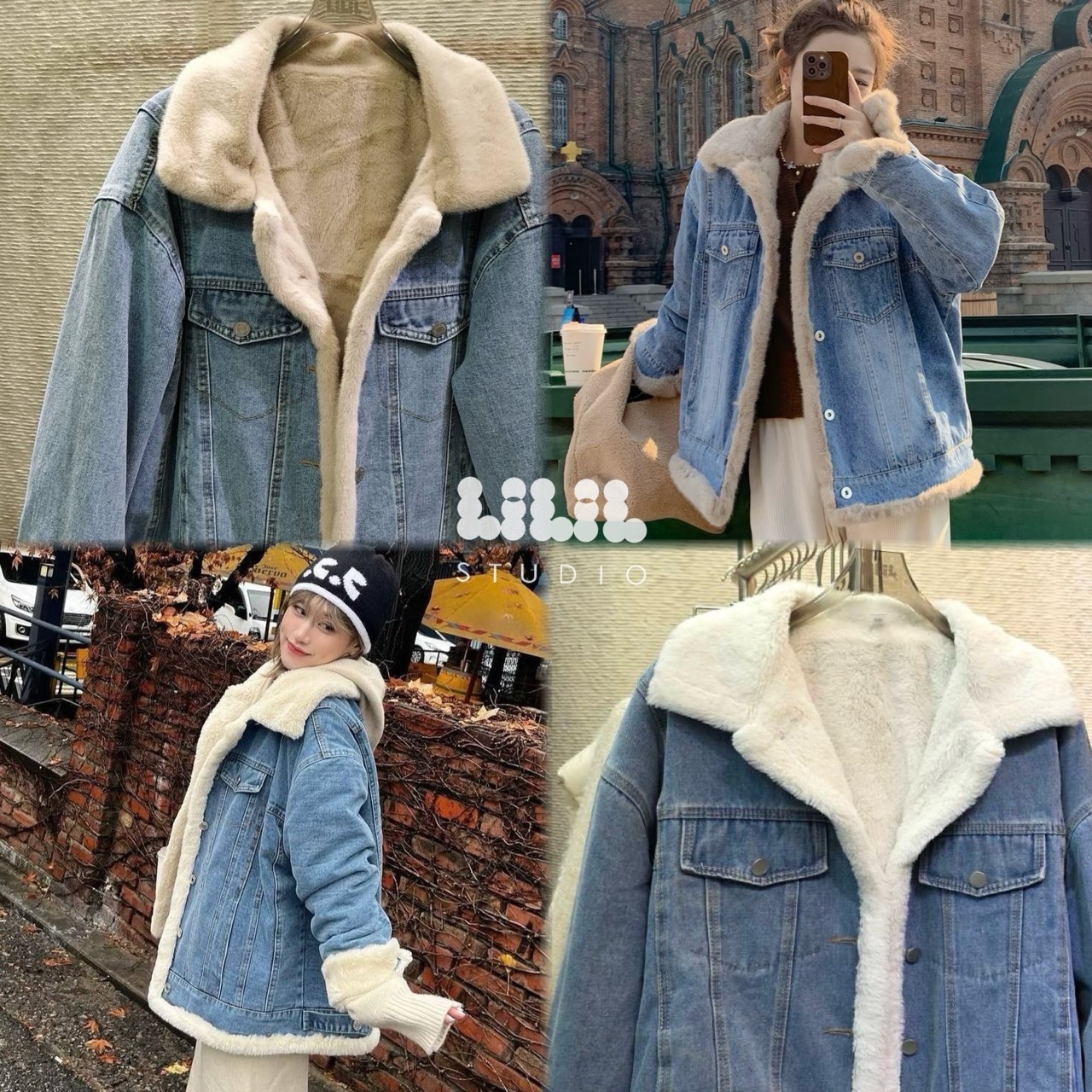 เสื้อแจ็คเก็ตยีนส์ด้านในขนนุ่มดีสุดอุ่นสุดใส่ได้2ด้านเก๋ๆ กระเป๋าข้างมืออุ่นด้วย พร้อมส่งเลยค่ะ