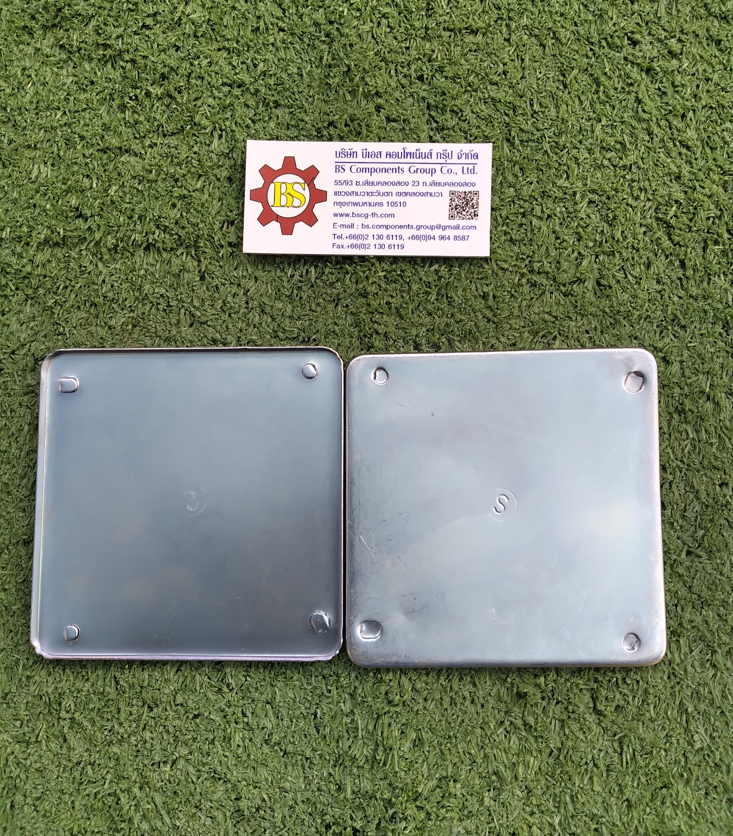 SEC : SQUARE COVER ฝาปิดสแควรบ๊อกซ์ ปิดมิด พับขอบ 4x4"