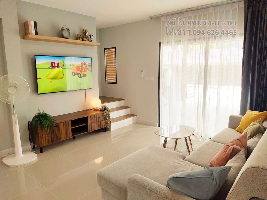 For Rent ให้เช่า ทาวน์โฮม ตกแต่งสวย พร้อมอยู่ หลังอีเกียบางนา พลีโน่ สุขุมวิท-บางนา (Pleno Sukhumvit-Bangna behind IKEA Mega Bangna)