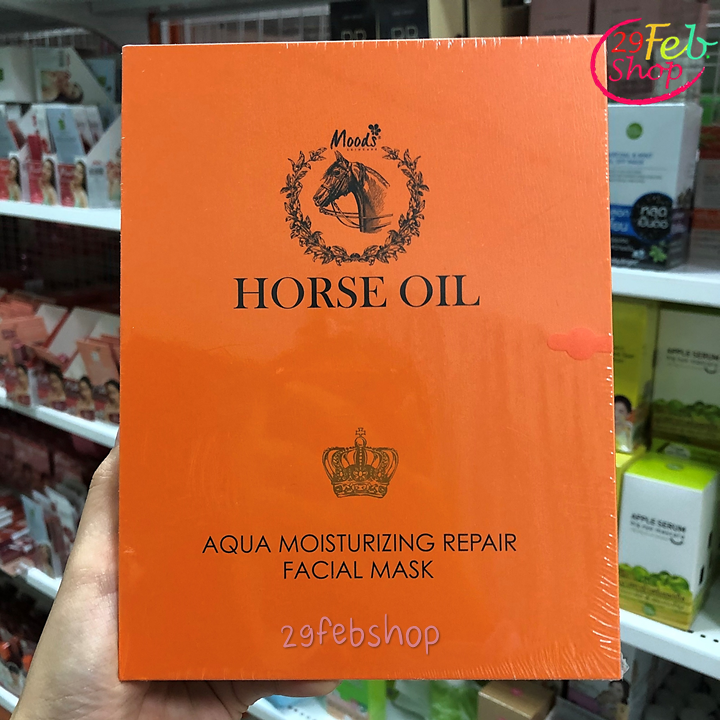 Moods Horse Oil Moisturizing Repair Facial Mask 30ml x 1ชิ้น มาส์กหน้า มูดส์