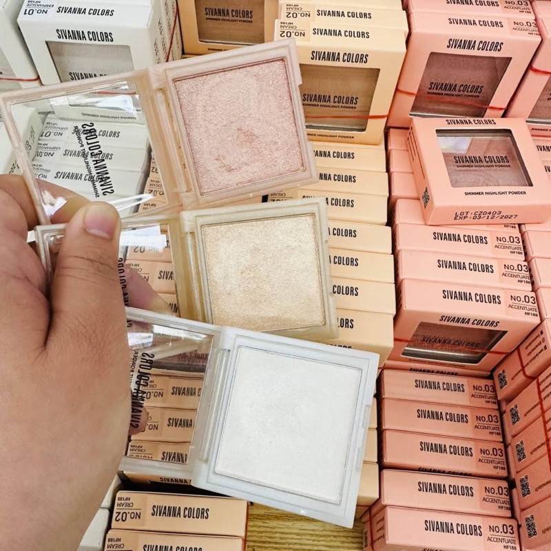 ไฮไลท์เนื้อฝุ่น ซิวันนา SIVANNA COLORS SHIMMER HIGHLIGHT POWDER HF188