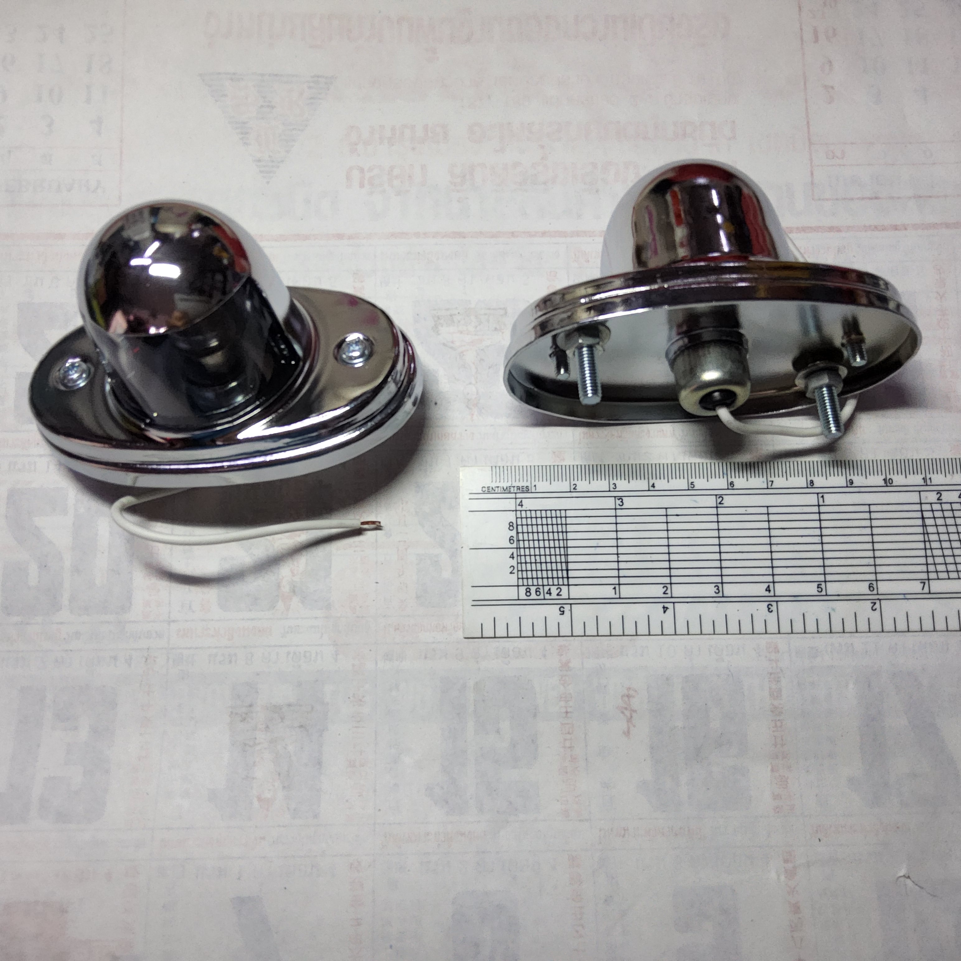AA ไฟส่องป้าย HION KM 24V ชุบ เกรดA ใช้ได้ทุกรถ ดัดแปลง ขนาด 10×5.5 ซม. อันละ