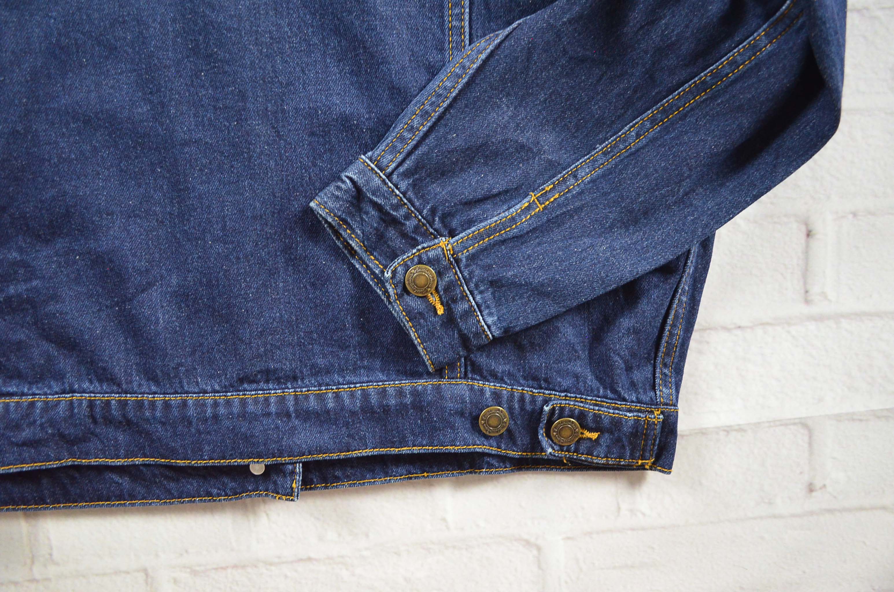 JEANS อกจริง46' (XL) เสื้อแจ็คเก็ตยีนส์ เสื้อยีนส์แขนยาวหญิงชาย สีเข้ม ผ้านุ่มใส่สบายทรงสวย