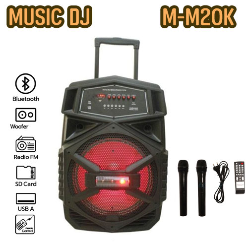 M-M20K MUSIC DJ SPEAKER 12"+MIC*2 BT/USB SP-MJ-12-XM20K