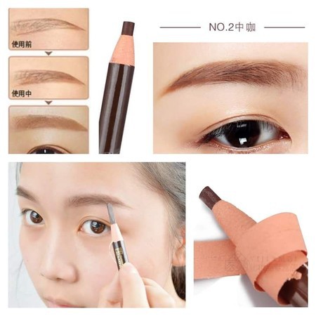 (12แท่ง/กล่อง) Coloured Soft Costful Pen No.1818 ดินสอเขียนคิ้วเชือกดึง คิ้วเชือก