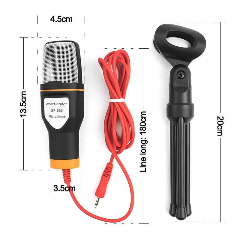 I-GREEN Multimedia Studio Wired Condenser Microphone with Tripod Stand SF-666 MI-GE-XX-SF666