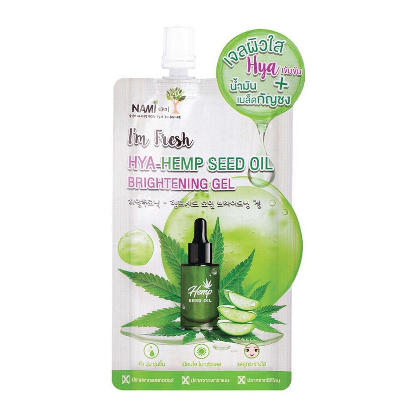 (6ซอง/กล่อง) Nami I'm Fresh Hya-Hemp Seed Oil Brightening Gel นามิเจลไฮยา-เฮมพ์ 30 กรัม