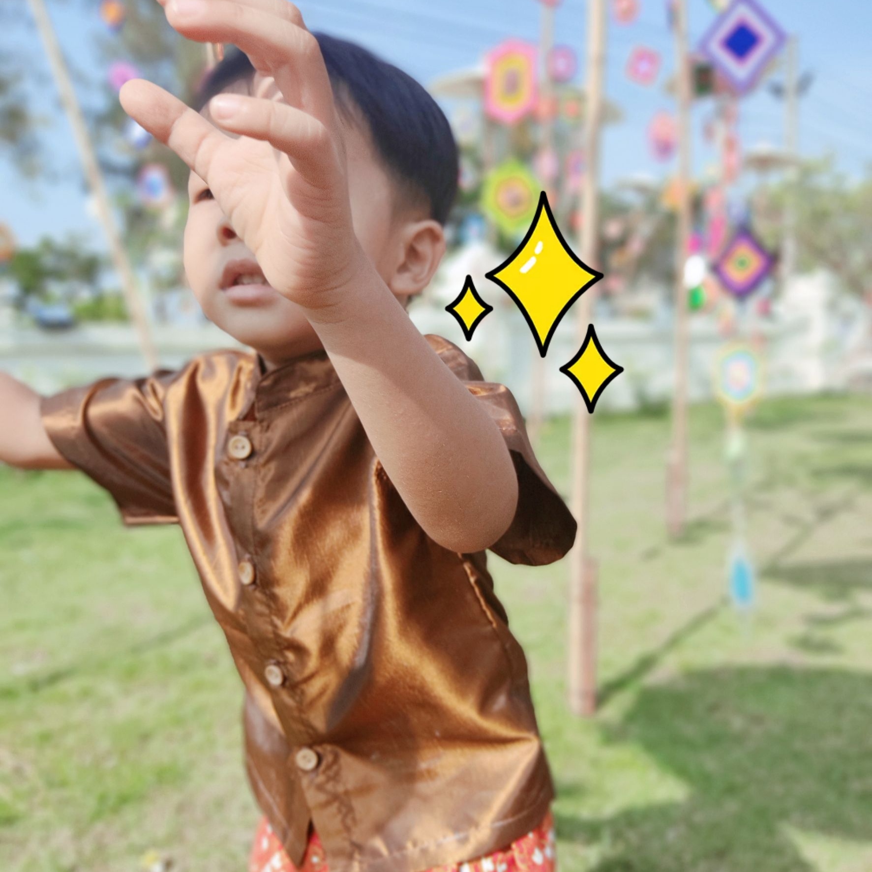 เสื้อไหมชุดไทยเด็ก รุ่น แก้วกล้า น้อง 2-6 ขวบ ❤️🎈 เสื้อราชปะแตน ชุดไทยเด็กอนุบาล ชุดไทยเด็ก LOOM