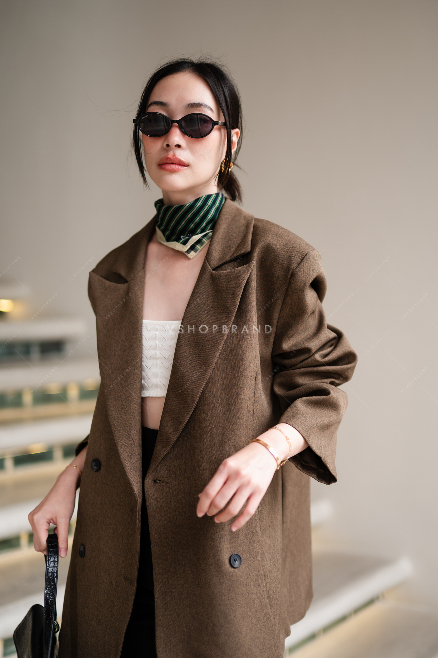 Blazer สูทแขนยาวหระดุมหน้า