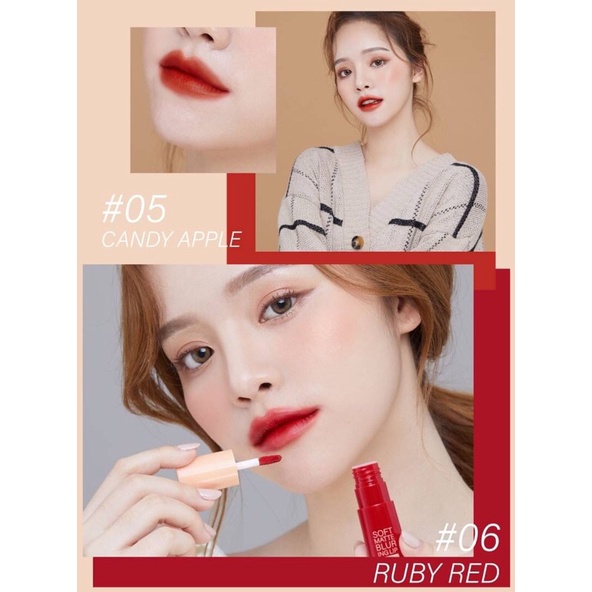 MEILINDA Soft Matte Bluring Lip 3.5g #MC2063 ลิปซอฟแมทเนื้อนุ่มลื่น