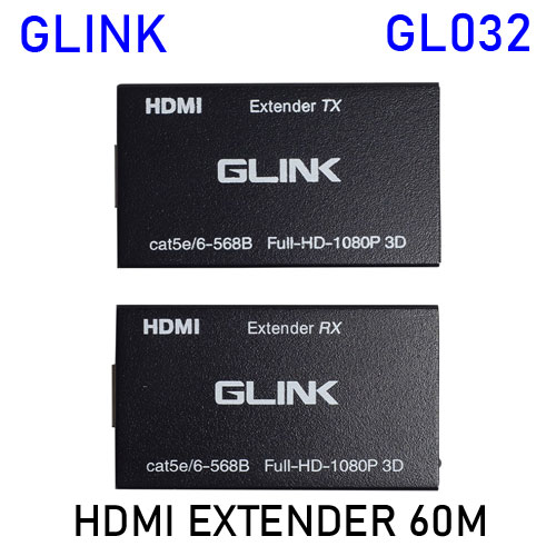 GL032 GLINK HDMI EXTENDER ETHERNET RJ45 UP TO60M. DA-GO-HM-GL032