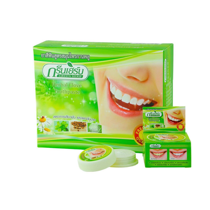 Green Herb Coconut Toothpaste 25g x 12 ชิ้น ยาสีฟันกรีนเฮิร์บ สูตรมะพร้าว