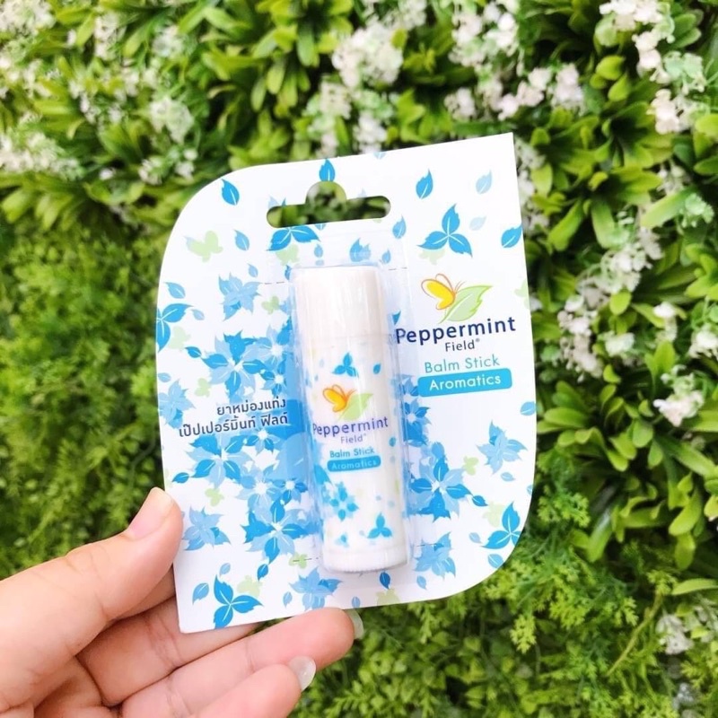 PEPPERMINT FIELD BALM STICK 6g. ยาหม่องแท่งเป๊ปเปอร์มิ้นท์ ฟิลด์ กลิ่นหอมเย็นจากสมุนไพรธรรมชาติ 100%