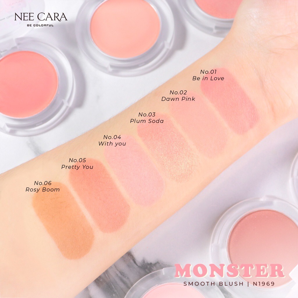 NEE CARA Monster Blush N1969 นีคาร่า มอสเตอร์ บลัช 6กรัม บลัชออน ปัดแก้ม