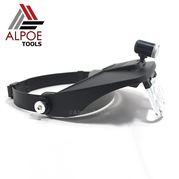 แว่นขยายแบบหมวกสวม มีไฟ เปลี่ยนเลนท์ได้ รุ่น MG81001-D