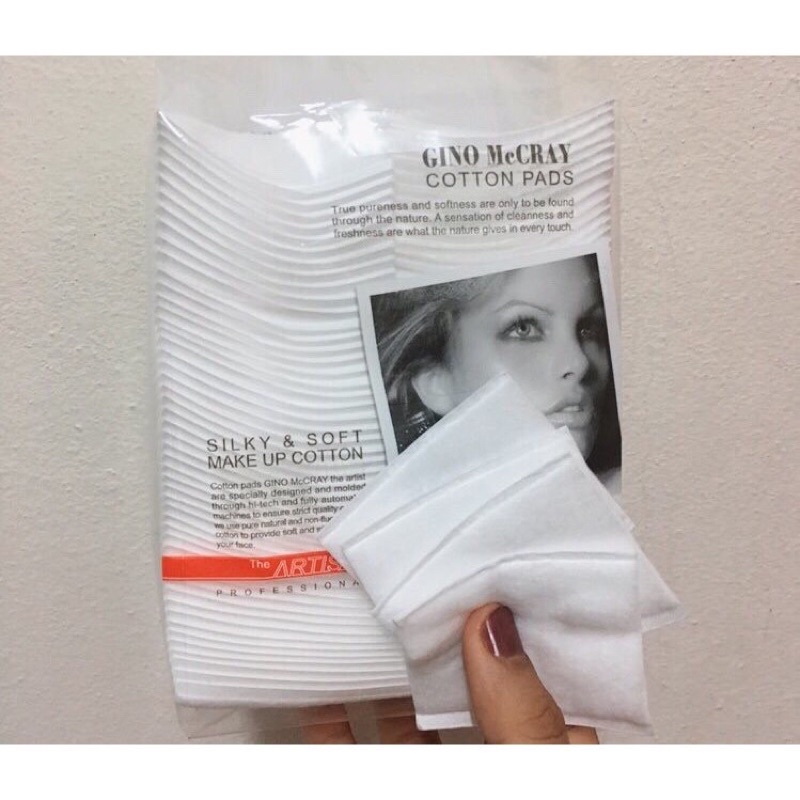BEAUTY BUFFET GINO McCRAY THE ARTIST COTTON SHEET 100 แผ่น สำลีแผ่น เช็ดหน้า