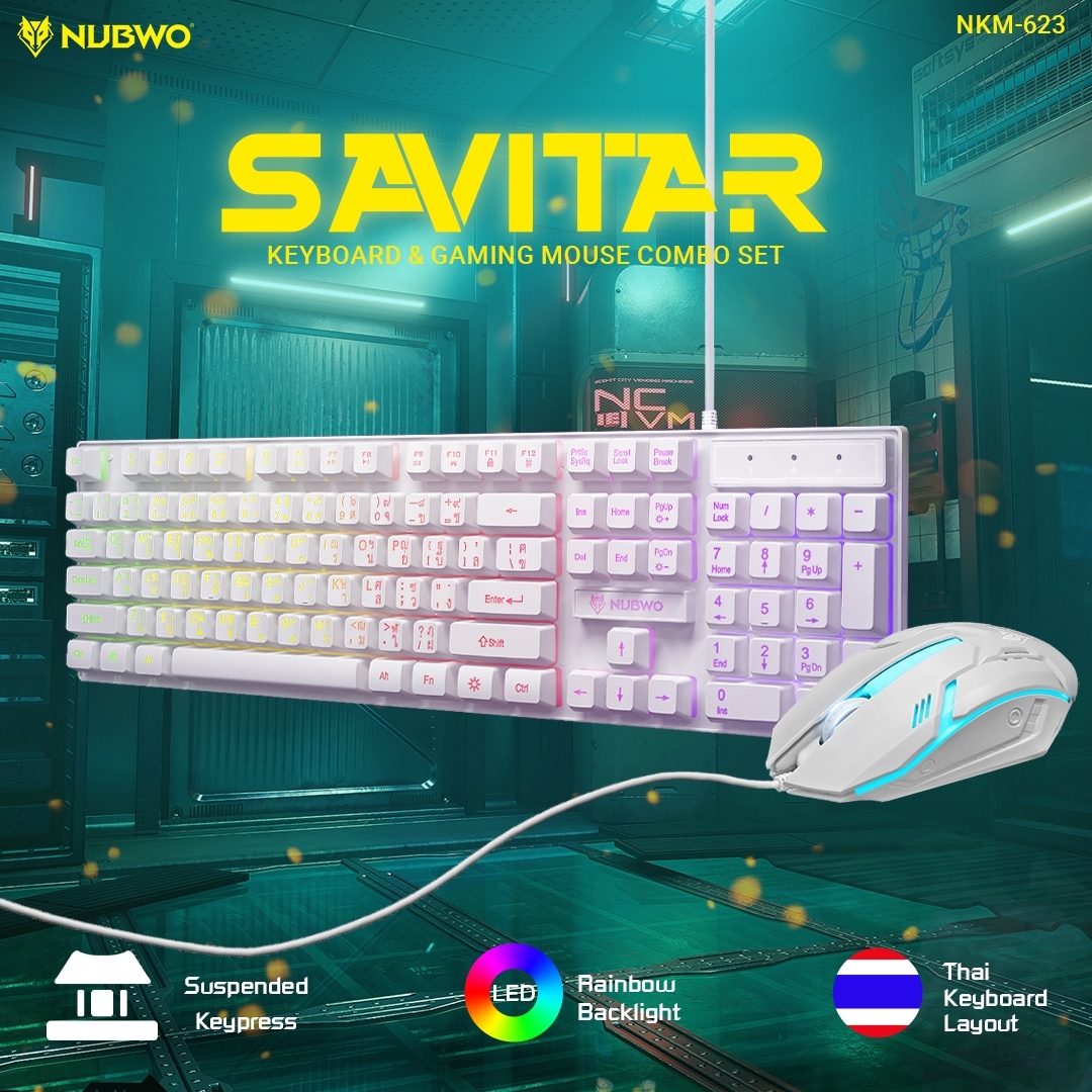 NKM-623 NUBWO SAVITAR KEYBOARD & MOUSE GAMING KB-KM-NW-623XX