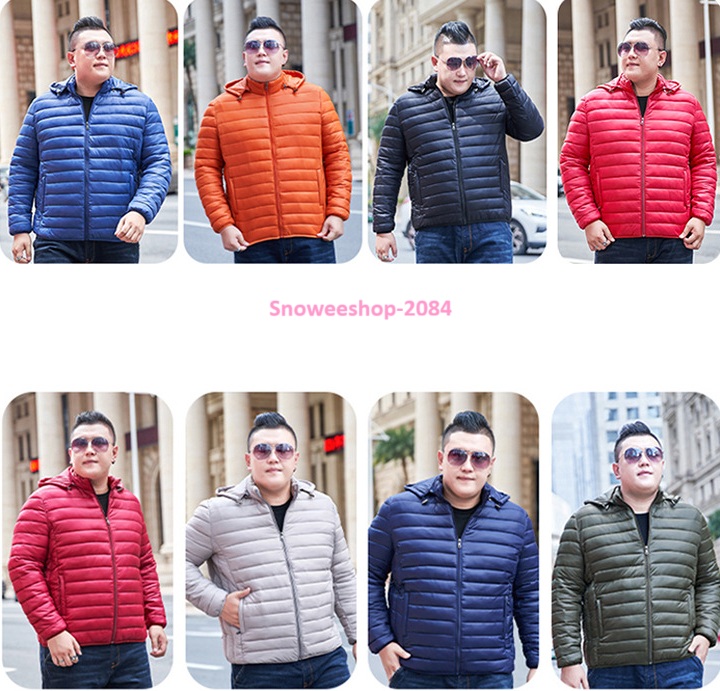เสื้อดาวน์กันหนาวไซส์ใหญ่สุดถึง 73 นิ้ว (11XL) หมวกฮู้ดถอดได้ ใส่สบาย ไม่หนาแต่กันหนาวติดลบได้จริง อุ่น เบา ไม่เทอะทะ เที่ยวเมืองนอกมั่นใจทุกทริป ใส่ได้ทั้งผู้ชายและผู้หญิง มีให้เลือกถึง 8 สี