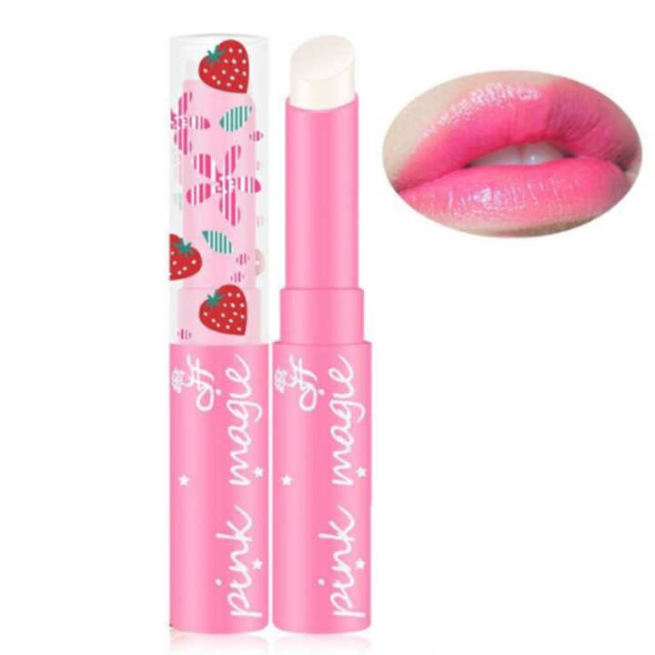 Mistine Pink Magic Lips Plus Vitamin E Strawberry 1.7g. มิสทิน เมจิก สตรอเบอร์รี่ ลิปมันเปลี่ยนสี