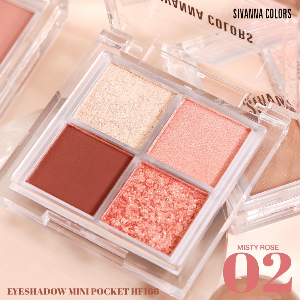 Sivanna Eyeshadow Mini Pocket HF166 มินิ อายแชโดว์ 5.6กรัม ซีวันนา