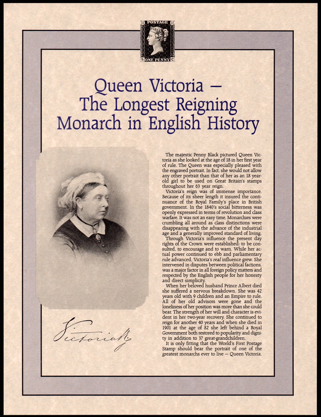 แสตมป์ชุดแรกของโลกเพนนีแบล็ค (Penny Black)