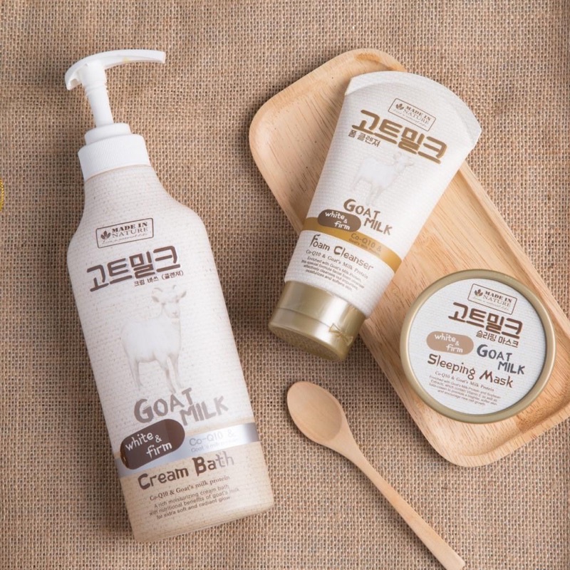 Beauty Buffet Made in Nature Goat Milk Cream Bath 450 ml ครีมอาบน้ำน้ำนมแพะ