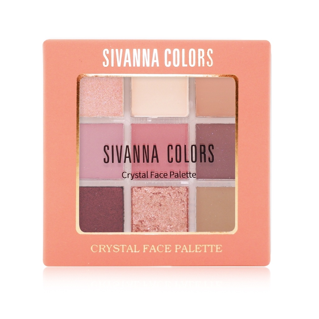 Sivanna Crystal Face Palette Eyeshadow HF651 พาเลท อายแชโดว์ ทาตา เนื้อแมท ชิมเมอร์ กลิตเตอร์