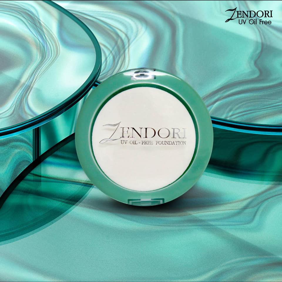 Zendori UV Oil Free Foundation Powder SPF12 แป้งเชนโดริ ยูวี ออยล์ ฟรี ฟาวน์เดชั่น (สีเขียว)