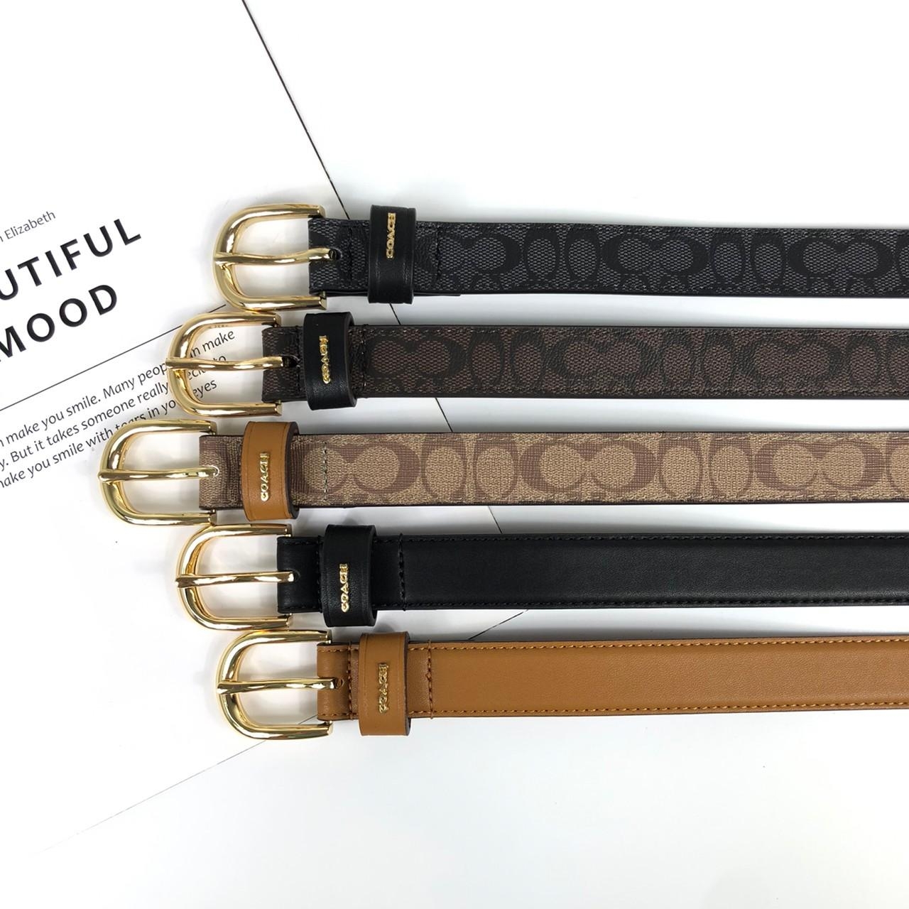 ชุดเข็มขัดผู้หญิงแบีนด์เนมโค้ชเรียบหรูดูแพงดูไฮโซใส่ทำงานใส่เที่ยว COACH Belt