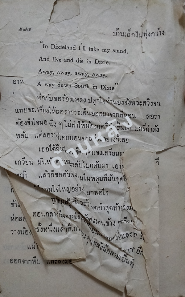 บ้านเล็กในทุ่งกว้าง (ตำหนิ)