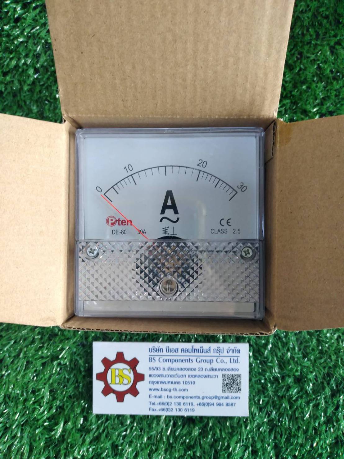 P-ten : แอมป์มิเตอร์ DE-80A (ต่อตรง) 30A 80x80mm.