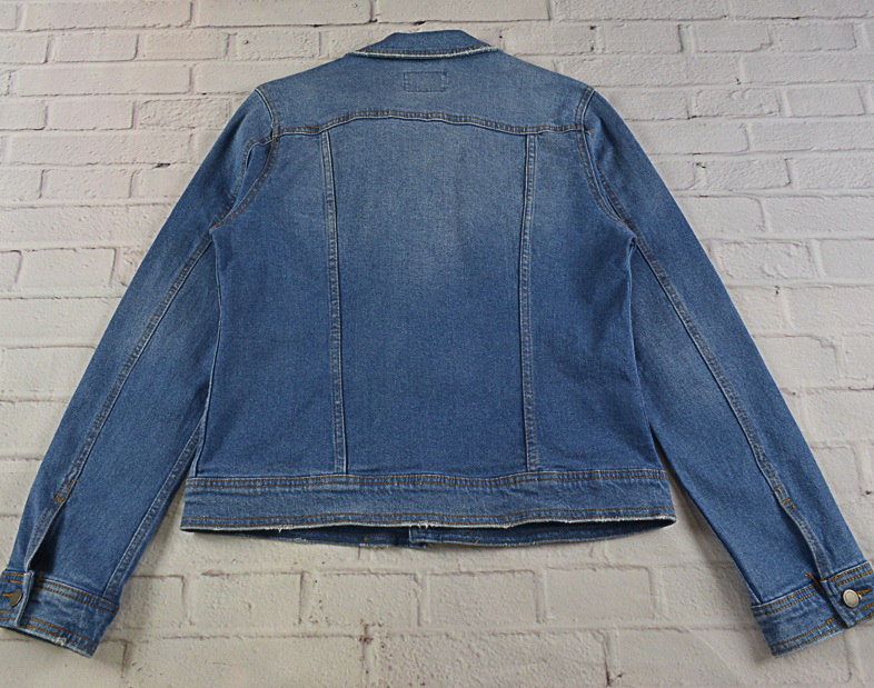 Universal Thread อกจริง38' (S) เสื้อแจ็คเก็ตยีนส์ เสื้อยีนส์แขนยาวหญิงชาย ผ้ายีนส์ยืด ไม่แข็งใส่สบาย มีกระเป๋าข้างนอกและใน ใส่คลุมกันแดด