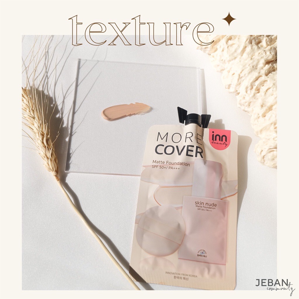 (1ซอง) Inn Beauty Skin Nude Matte Foundation อินน์ บิวตี้ สกิน นู้ด แมตต์ ฟาวเดชั่น 8 กรัม