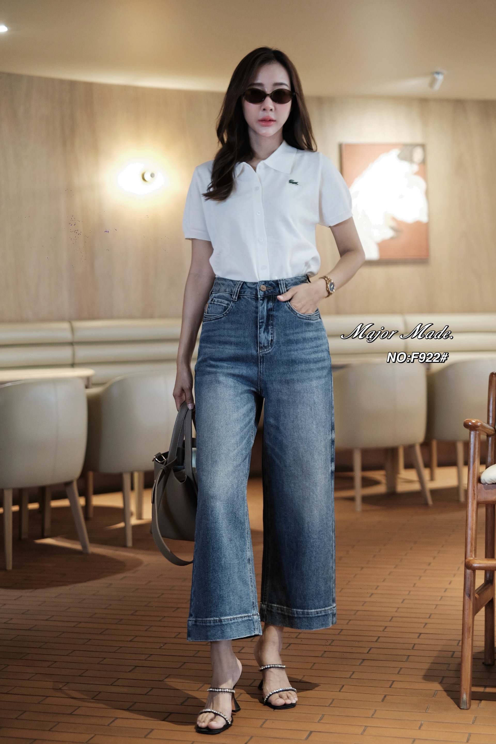 No. RGF922# S-XXL -กางเกงยีนส์ขา9ส่วน ทรงมาใหม่คะ ทรงนี้ปีนี้มาแรงมากค่ะ ทรงเรียบๆ ปลายขาเย็บ เอวสูง เนื้อผ้ายืดหยุ่นเก็บทรง ใส่ดูเพรียวมาก（ผ้ายืด) ใส่สบายมว๊าก สีคือสวยมากๆ ตัวนี้ใส่ได้ตลอด ควรมีติดตู้กันนะคะ มีแต่ปลื้มค่ะ